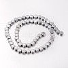 Electroplate Non-magnetic Synthetic Hematite Bead Strands G-F300-56-01-2