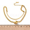 304 Stainless Steel Curb Chain Wrap Bracelets for Women BJEW-A036-12G-5