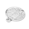 Tibetan Style Alloy Coin Pendants TIBEP-GC001-AS-RS-2