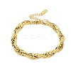 304 Stainless Steel Rope Chain Bracelets LS-BJEW-C084-02G-5
