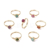 Natural Tourmaline Finger Rings RJEW-JR00930-2