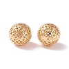 Brass Hollow Round Beads KK-P226-25CG-2