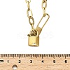 304 Stainless Steel Lock Pendant Paperclip Chain Necklaces for Women Men LS-NJEW-Q028-07G-3