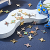 48Pcs 12 Styles Rack Plating Alloy Enamel Connector Charms FIND-TA0002-85-6