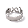Non-Tarnish 201 Stainless Steel Word Love Finger Ring RJEW-J051-44P-3