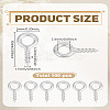 100Pcs Brass Screw Eye Pin Peg Bails KK-LP0004-61-2