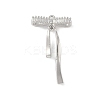 Brass Micro Pave Clear Cubic Zirconia Pendants KK-Z065-02P-1