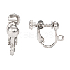Brass Screw On Clip-on Earring Dangling Charms Pendants Setting Findings LS-KK-M019-01P-3