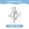 925 Sterling Silver Micro Pave Clear Cubic Zirconia Empty Bead Cage Pendants STER-WH0005-64-2