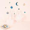 80Pcs 10 Style Celestial Alloy Enamel Pendants ENAM-LS0001-30-5