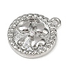 Brass Pave Clear Cubic Zirconia Pendants LS-KK-L238-06P-2