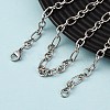 304 Stainless Steel Oval Cable Chain Necklaces NJEW-P338-07P-3