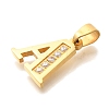 Ion Plating(IP) 304 Stainless Steel Rhinestone Pendants STAS-U035-01G-A-2