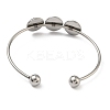 304 Stainless Steel Open Cuff Bangle Makings STAS-K320-01C-P-2