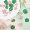 24Pcs 7 Styles Simulation Lotus/Lotus Leaf Acrylic Bead Caps FIND-DR001-42-3