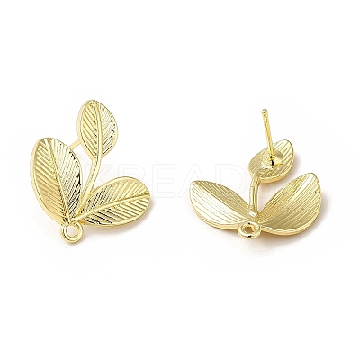 Rack Plating Alloy Stud Earring Findings PALLOY-K256-30LG-1