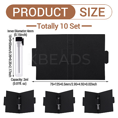 Column Glass Perfume Bottles with Paper Card AJEW-TADJ0001-22A-1
