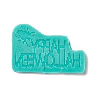 DIY Word Happy Halloween Food Grade Silicone Molds DIY-G057-A14-1