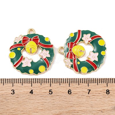 Christmas Theme Rack Plating Alloy Pendants FIND-M020-04G-04-1