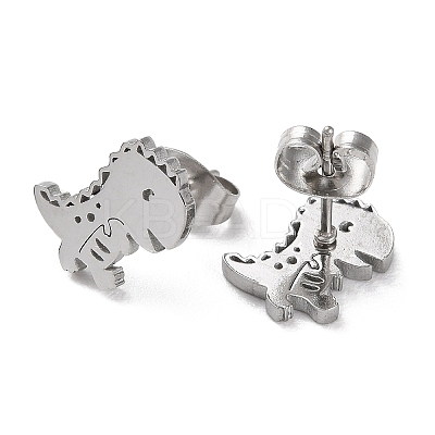 Non-Tarnish 304 Stainless Steel Stud Earrings X-EJEW-B022-06P-1