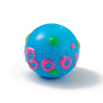 Opaque Painted Glass Beads LS-GLAA-B001-01B-1