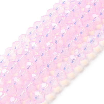 Baking Paint Transparent Glass Beads Strands DGLA-A034-J6MM-D09-1