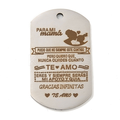 Non-Tarnish 201 Stainless Steel Pendants STAS-L079-01P-06-1