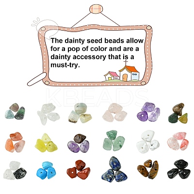 DIY Natural & Synthetic Mixed Stone Chips Jewelry Set Making Kit DIY-FS0005-87-1