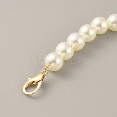 Resin Imitation Pearl Beaded Chain Purse Strap Extenders FIND-WH0143-96C-1