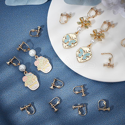 20Pcs Brass Clip-on Earring Findings KK-BBC0004-83-1