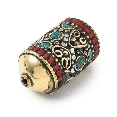 Handmade Tibetan Style Beads KK-Z157-05AG-02-1