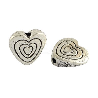 Tibetan Style Alloy Heart Beads LS-X-TIBEB-1267-AS-LF-1