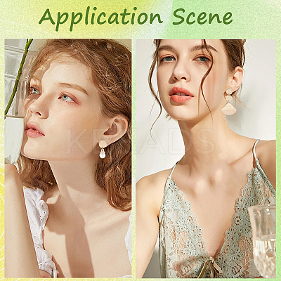 40Pcs Brass Stud Earrings Findings KK-SC0006-87G-1