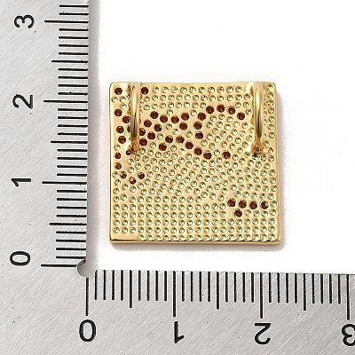 Brass Micro Pave Cubic Zirconia Pendants with Enamel KK-H458-07G-01-1