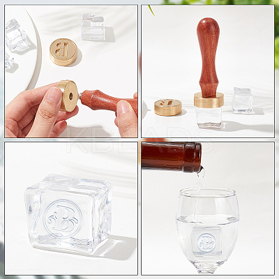2Pcs 2 Styles Brass Stamp Heads DIY-CP0007-67-1