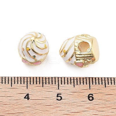Cake Rack Plating Brass Enamel Beads KK-G512-02G-1