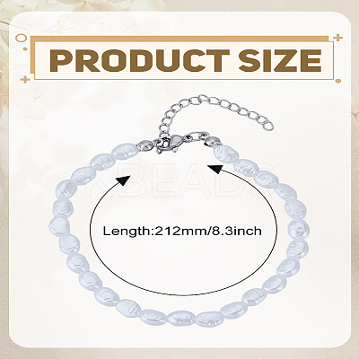 1Pc ABS Plastic Imitation Pearl Beaded Bracelets for Women BJEW-LP0005-03-1