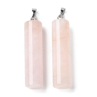 Natural Rose Quartz Pendants G-E603-02P-04-1