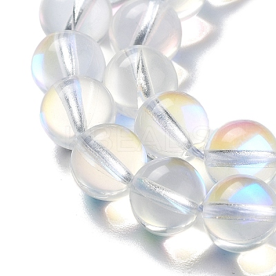 Synthetic Moonstone Beads Strands G-P528-J02-13-1