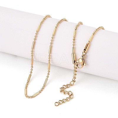 1.5MM 304 Stainless Steel Column Round Link Chain Necklaces NJEW-T016-05G-1