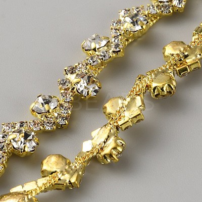 Glass Rhinestone Chains DIY-WH0683-18B-1