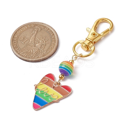 Alloy Enamel Pendant Decorations HJEW-JM01708-1