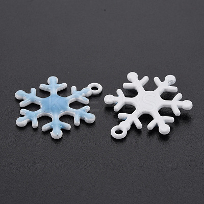 Spray Painted Alloy Enamel Pendants ENAM-N055-036B-NR-1