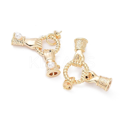 Rack Plating Brass Cup Pearl Peg Bails Pin Pendants KK-A183-67G-1