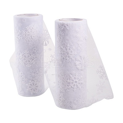 Snowflake Deco Mesh Ribbons LS-OCOR-P010-G01-1