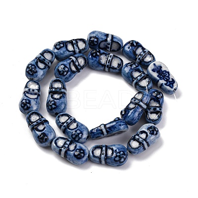 Handmade Porcelain Beads Strands PORC-I027-18B-1