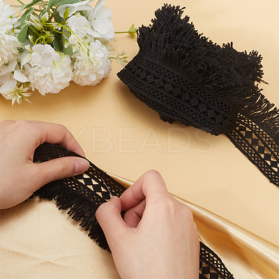 7.5 Yards Polyester Fringe Tassel Trim DIY-GF0009-05B-1