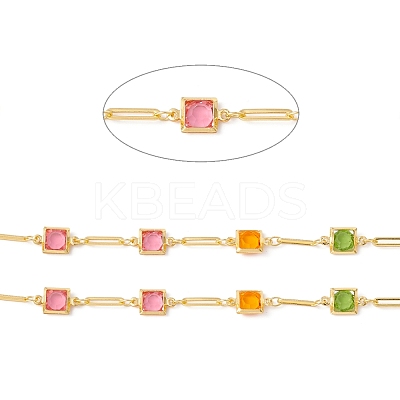 Handmade Brass Oval & Square Link Chain CHC-E025-42G-1