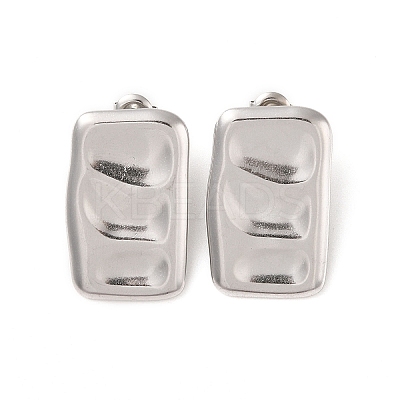 Non-Tarnish Rectangle 304 Stainless Steel Stud Earrings for Women EJEW-L272-020P-1