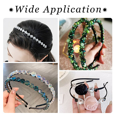 30Pcs 3 Styles Hair Accessories Iron Hair Band Findings OHAR-TA0001-08B-1
